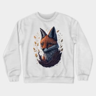 Cute Fox Fantasy forest pattern Crewneck Sweatshirt